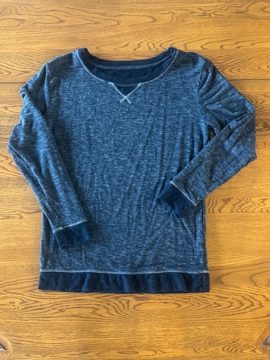 Felina Tops - Lounge Top Crewneck Long Sleeve Heathered Charcoal Gray  Small